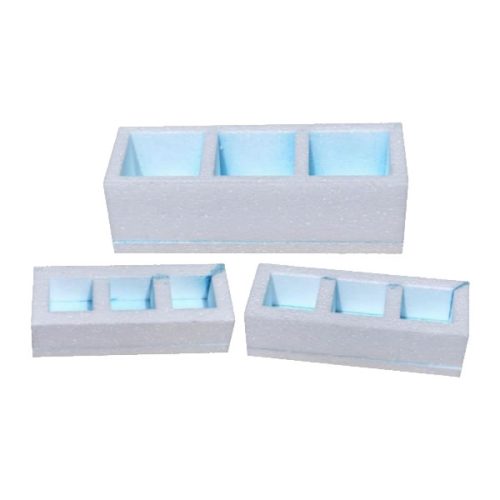 Polystyrene Cube Mould - 3 Gang - Testech Solutions Australia